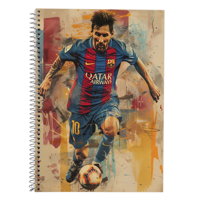 دفتر زبان 50 برگ مدوپد مدل سه خط طرح مسی messi کد DF14070