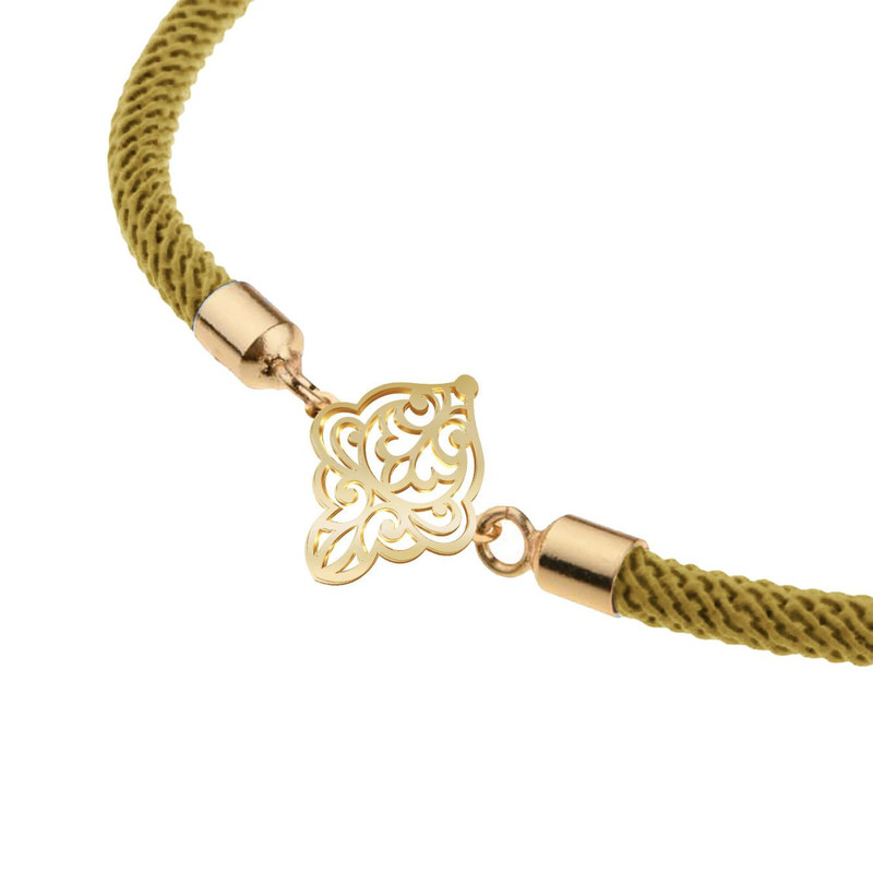 دستبند طلا 18 عیار زنانه مدوپد مدل اسلیمی کد D14-10546