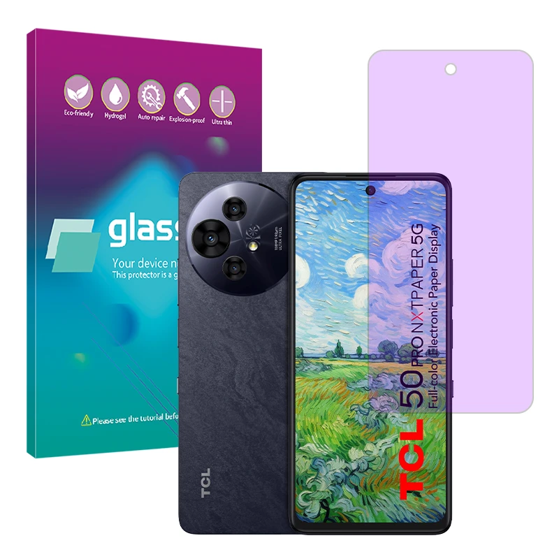 محافظ صفحه نمایش فیلتر بنفش گلس پرو مدل Eye Care مناسب برای گوشی موبایل تی سی ال 50 NxtPaper 5G