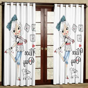 پرده مدل  دختر و دوربین عکاسی هازان پانچی کد 4139 سایز 140x200 سانتی متر