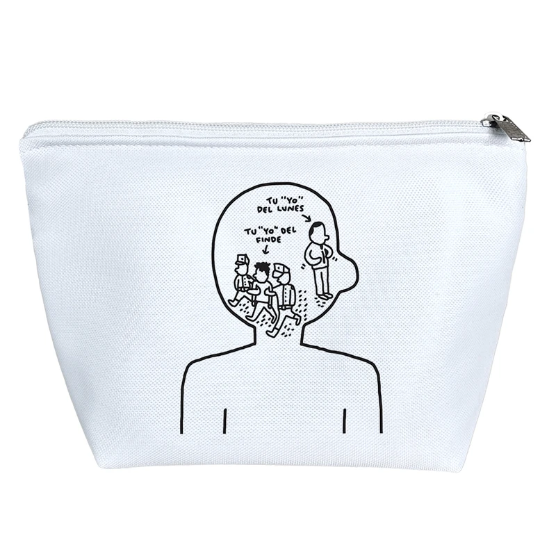 کیف لوازم آرایش دخترانه خندالو مدل افکار ذهن کد 6619