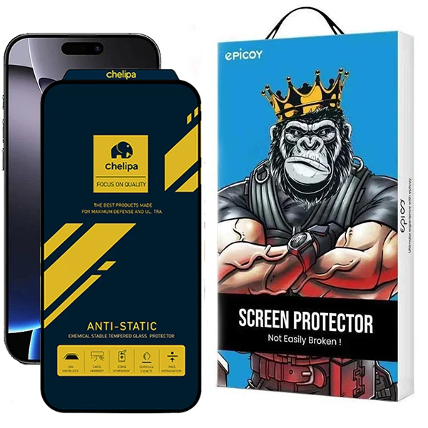 محافظ صفحه نمایش اپیکوی مدل Chelipa Anti-Static مناسب برای گوشی موبایل اپل iPhone 16/15/14 Pro 