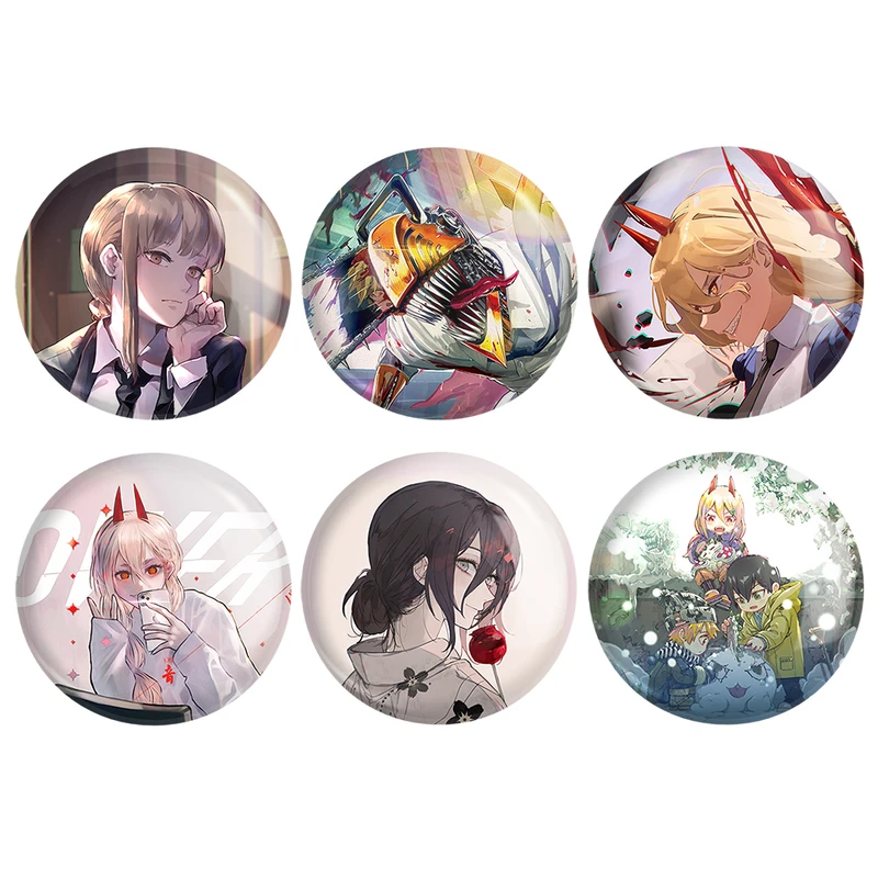 مگنت خندالو طرح انیمه مرد اره ای Chainsaw Man کد 1361A مجموعه 6 عددی