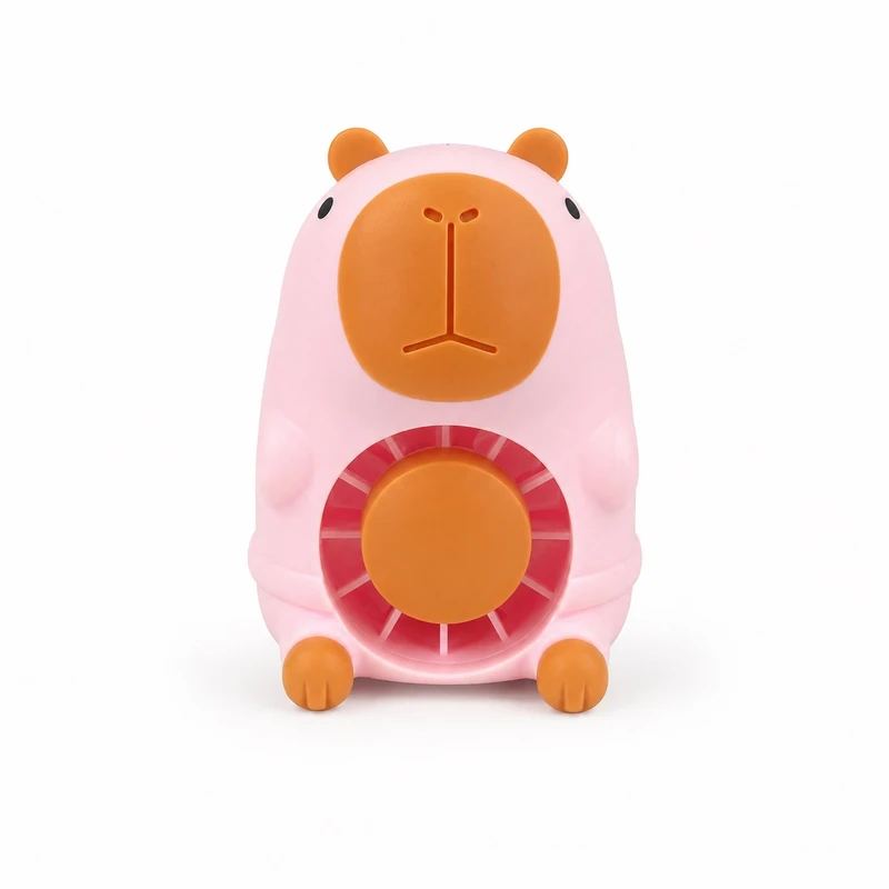 پنکه‌ رومیزی شارژی مدل چراغ دار فانتزی کد Hamster Ligt USB Portable & Rechargeable Fan