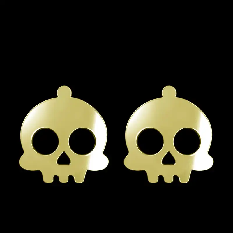 گوشواره طلا 18 عیار زنانه مدوپد مدل جمجمه کد GA1-15645