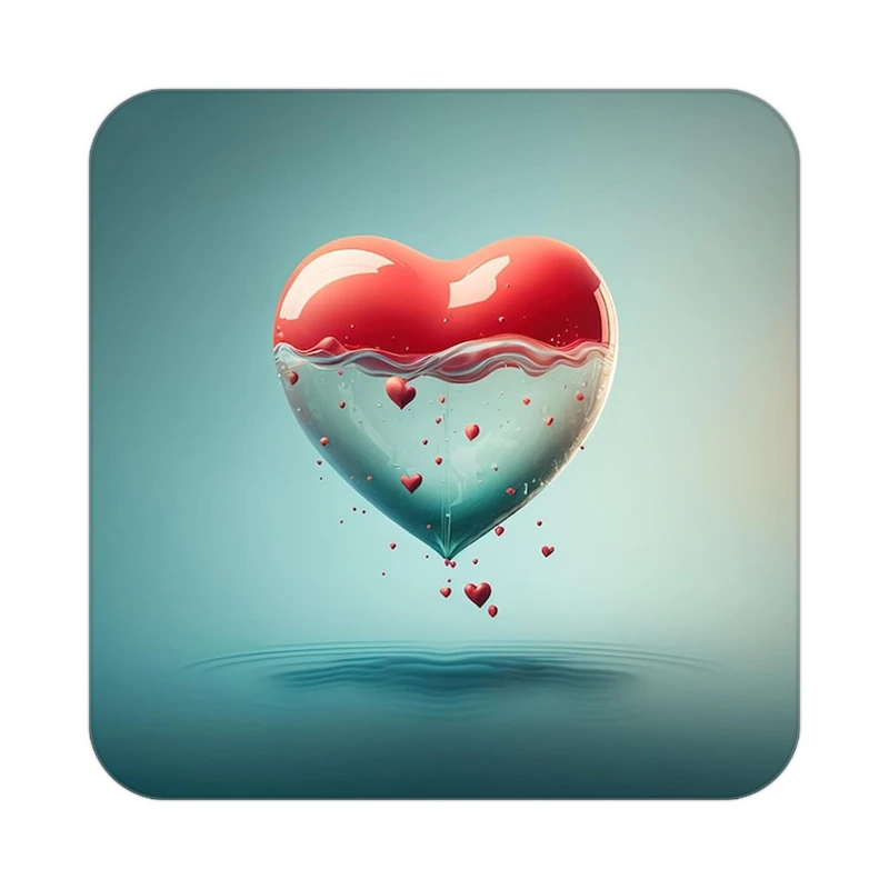 زیر لیوانی کاکتی مدل عاشقانه کد mp12169