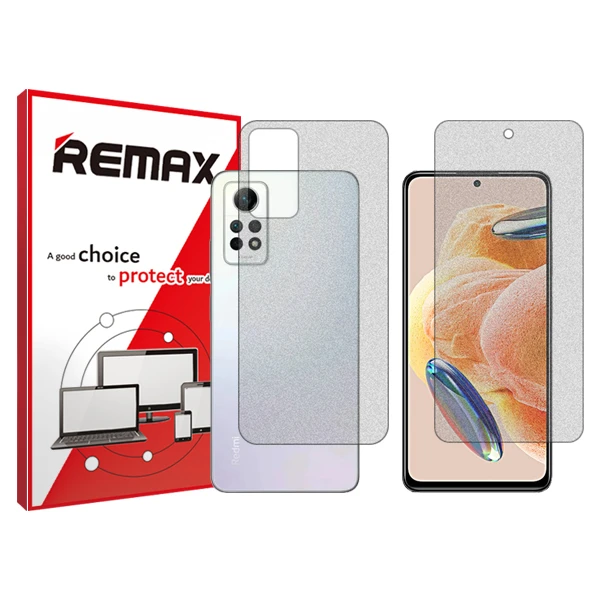 محافظ صفحه نمایش مات ریمکس مدل HyMTT مناسب برای گوشی موبایل شیائومی Redmi Note 12 Pro 4G به همراه محافظ پشت گوشی