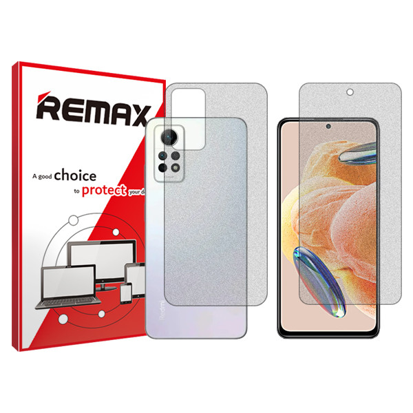 محافظ صفحه نمایش مات ریمکس مدل HyMTT مناسب برای گوشی موبایل شیائومی Redmi Note 12 Pro 4G به همراه محافظ پشت گوشی