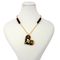 گردنبند طلا 24 عیار زنانه آلتین هنر طرح گل در قلب کد 100471