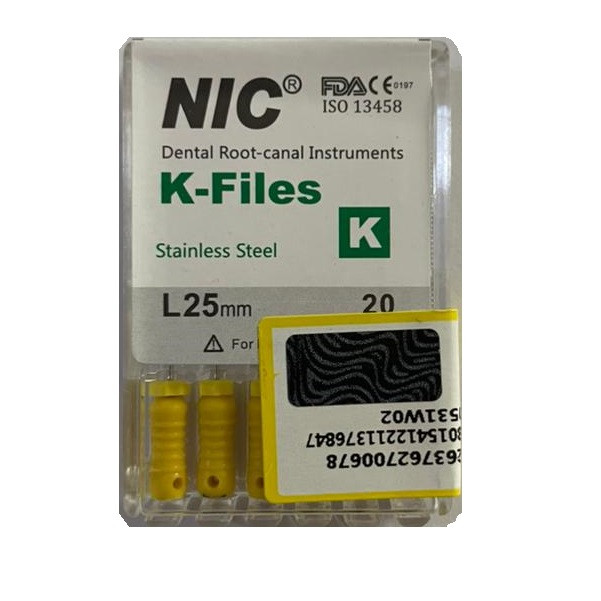 کا فایل دندانپزشکی ان آی سی مدل 25 کد 20 بسته 6 عددی