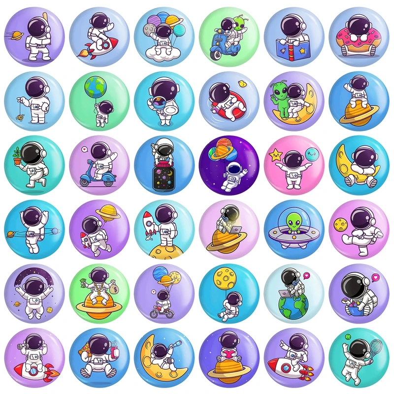 پیکسل خندالو طرح فضایی و فضانورد کد 70 مدل بزرگ مجموعه 36 عددی