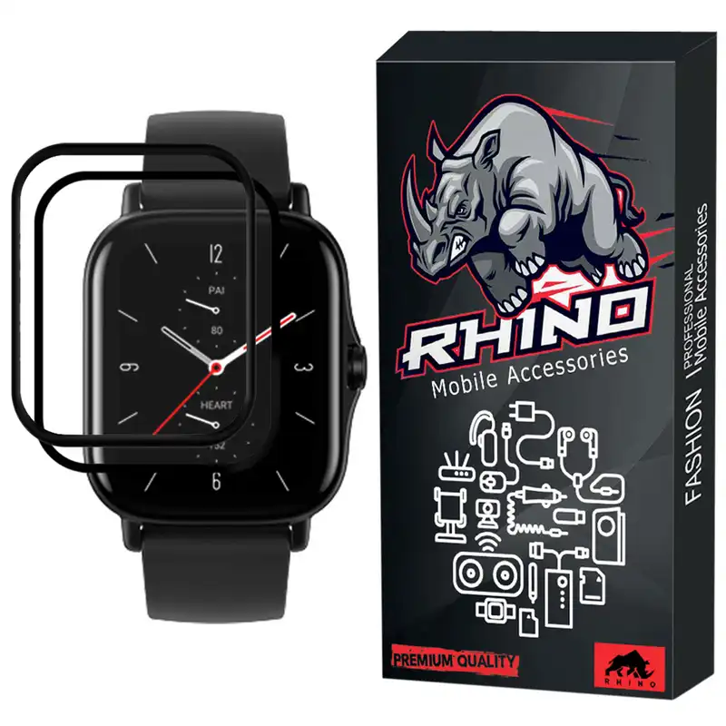 محافظ صفحه نمایش راینو مدل R-PMMA مناسب برای ساعت هوشمند امیزفیت GTS 2 بسته 2 عددی