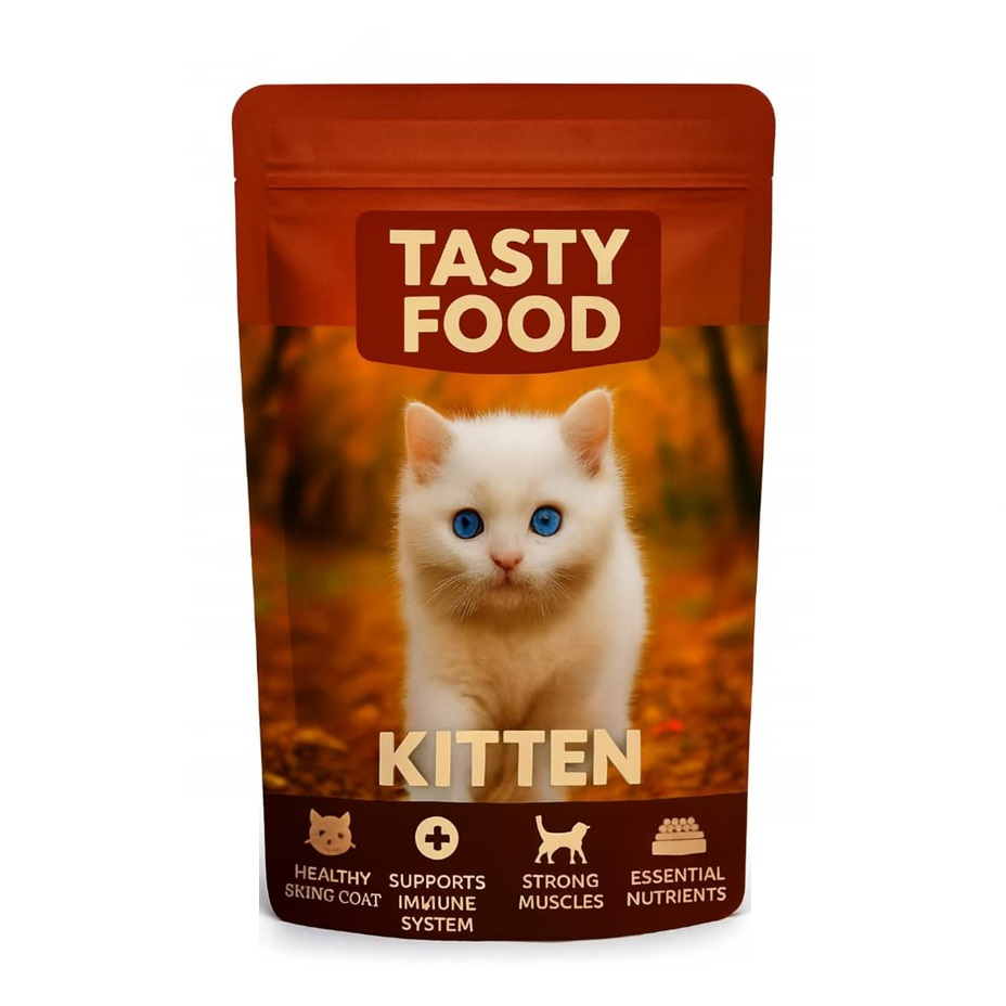 غذا خشک گربه نابالغ تیستی مدل کیتن فله طعم مرغ و ماهی وزن 1500 گرم