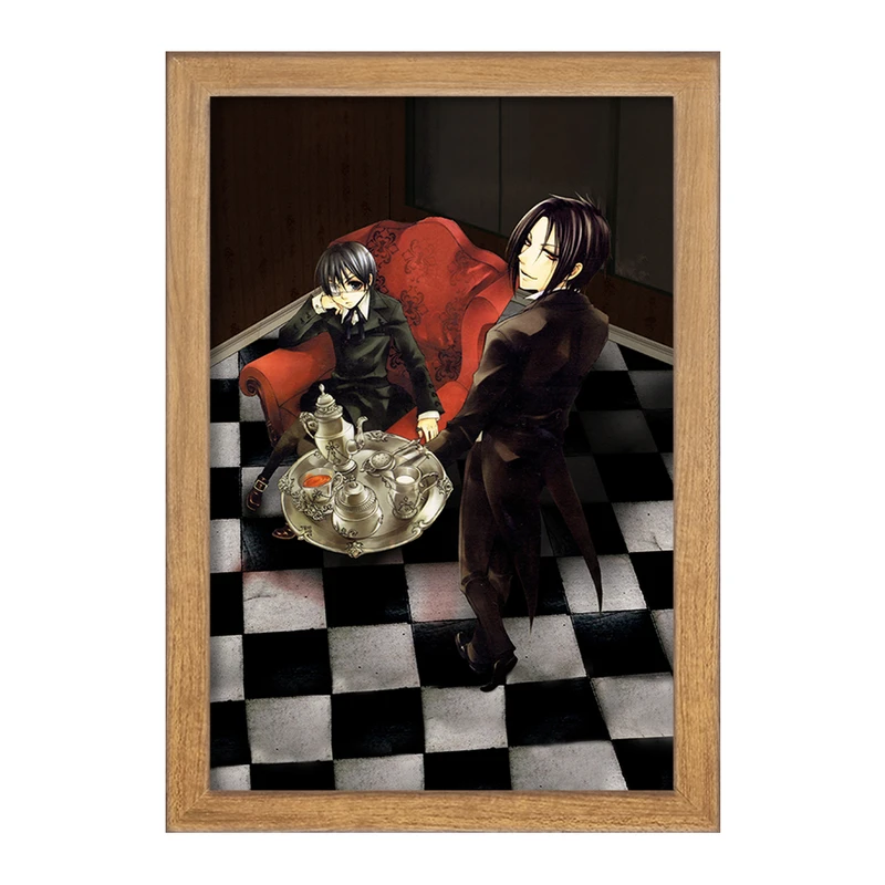 تابلو خندالو مدل سباستین و شیل انیمه خادم سیاه Black Butler  کد 16329