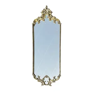 آینه مدل برنجی طرح گل و ستون