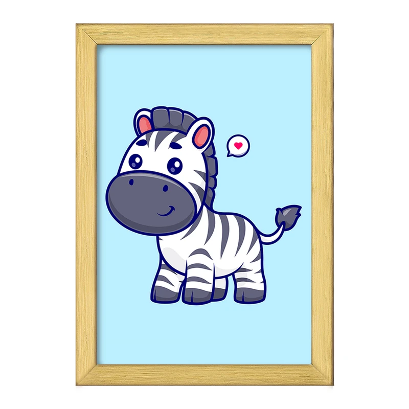 تابلو خندالو طرح حیوانات بامزه گورخر کد 29728