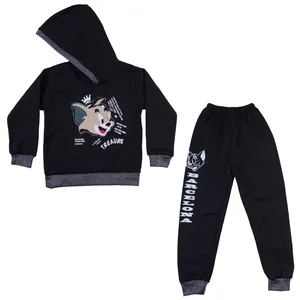 ست هودی و شلوار پسرانه مدل گربه 