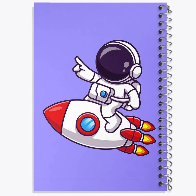 دفتر ژورنال نویسی 50 برگ خندالو مدل نقطه ای طرح فضانورد کد 25110