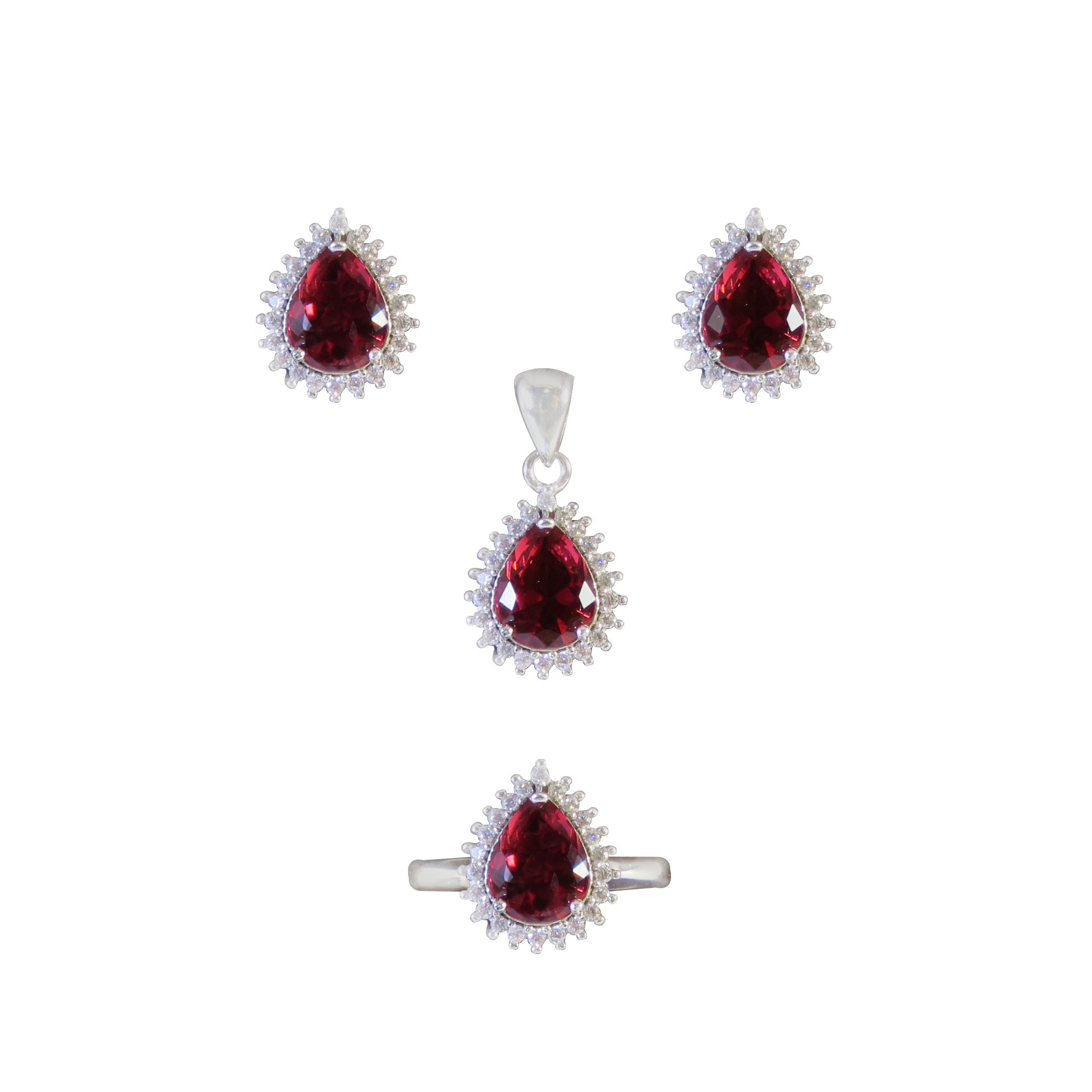 نیم ست نقره زنانه کد 2880