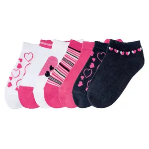 جوراب ساق کوتاه دخترانه پیپرتس مدل AT112 مجموعه 7 عددی