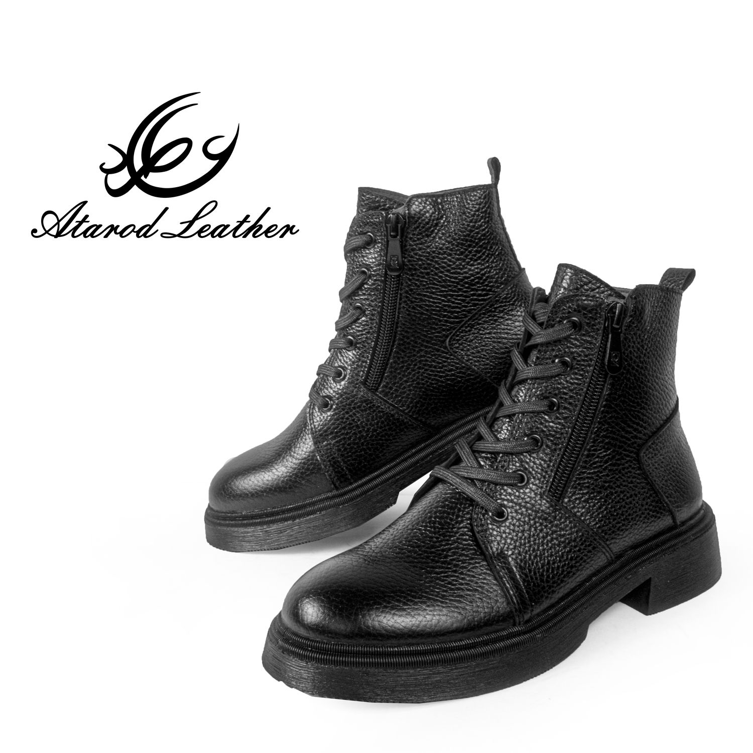 نیم بوت زنانه چرم عطارد مدل چرم طبیعی کد SH264 -  - 5