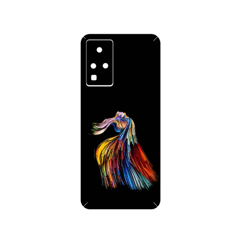 برچسب پوششی ماهوت مدل Rainbow Hair Digital Art مناسب برای گوشی موبایل اینفینیکس Zero X