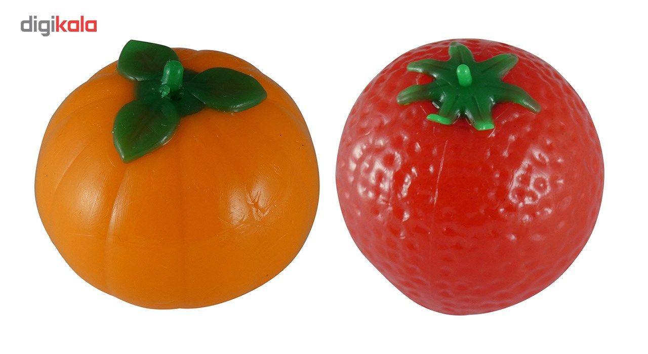 توپ بازی ضد استرس مدل Orange And Strawberry مجموعه دو عددی