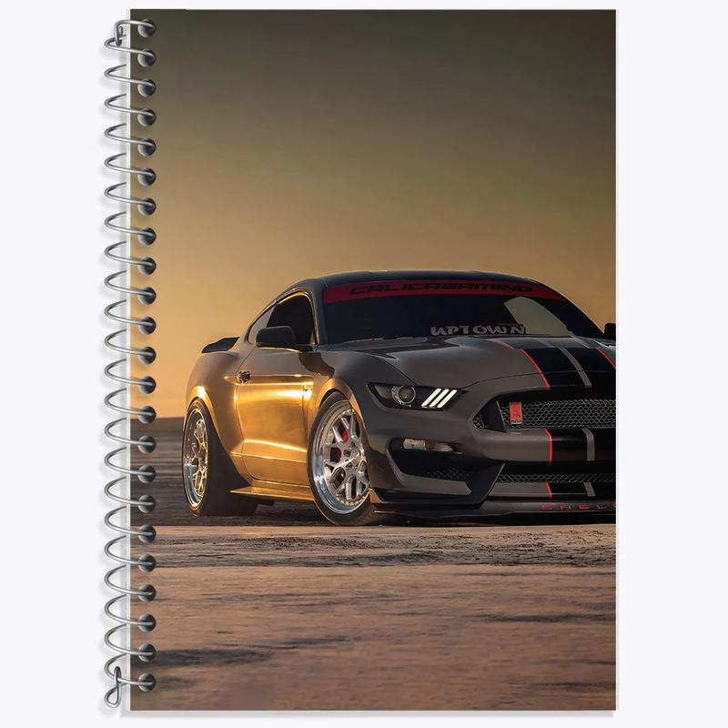 دفتر زبان 50 برگ خندالو مدل دو خط طرح ماشین اسپرت کد F5220