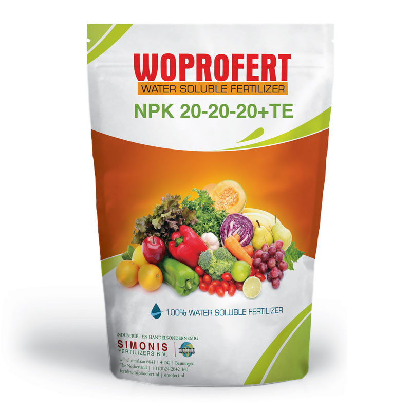 کود کامل وپروفرت مدل 20-20-20 NPK وزن 2 کیلوگرم