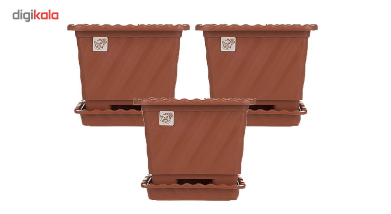 گلدان گل سنگ مدل 411 مجموعه سه عددی