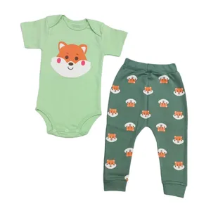 ست بادی و شلوار نوزادی مدل روباهnc