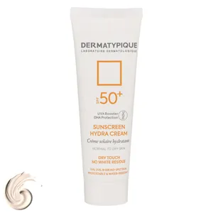 کرم ضدآفتاب بی‌رنگ درماتیپیک +SPF50 مدل هیدرا مناسب انواع پوست، حجم 50 میلی‌لیتر