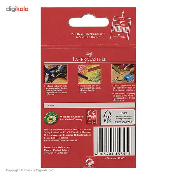 مداد رنگی 12 رنگ فابر-کاستل مدل Classic