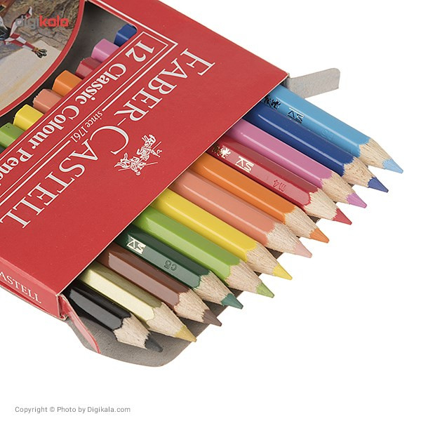 مداد رنگی 12 رنگ فابر-کاستل مدل Classic