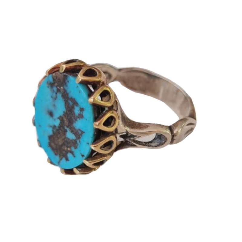 انگشتر نقره مردانه مدل فیروزه نیشابور انگشتر نقره مردانه مدل فیروزه نیشابور