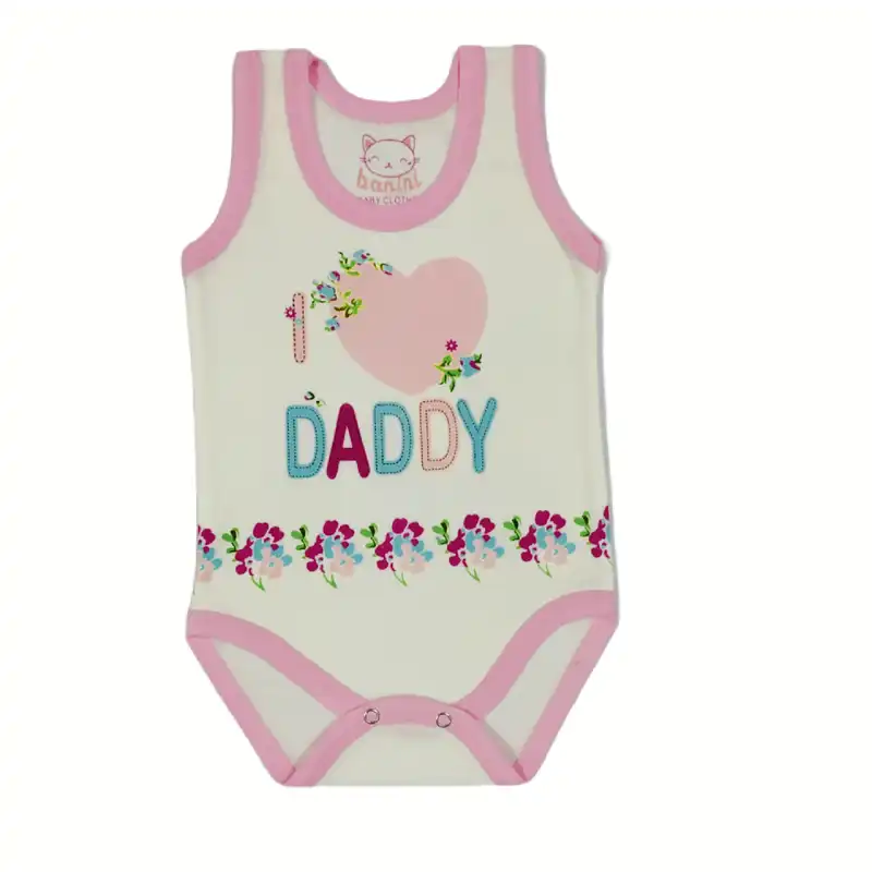 ست 3 تکه لباس نوزادی با نی نی مدل دوست دارم پدر