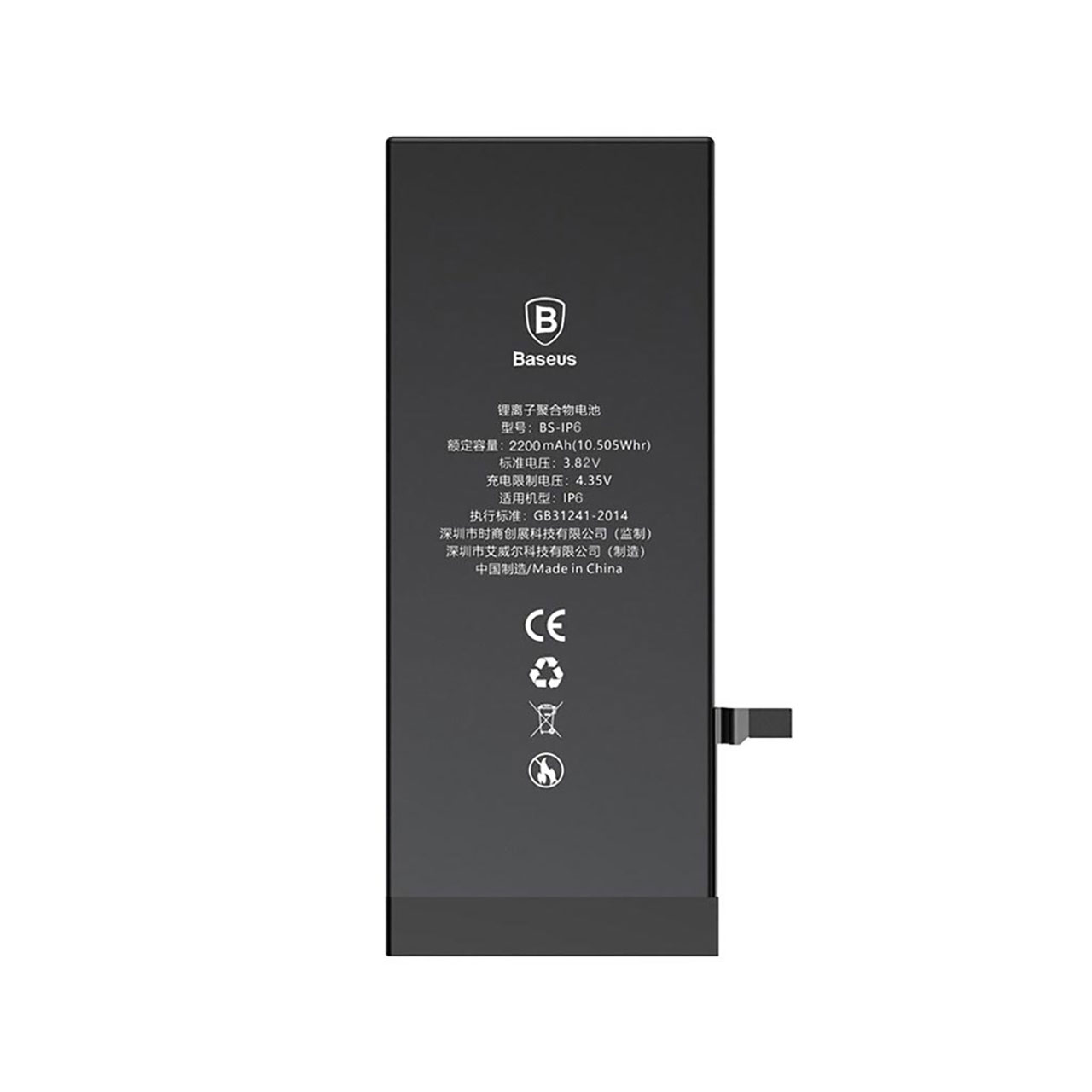 باتری موبایل باسئوس مدل ACCB-BIP6 ظرفیت 2200 میلی آمپر ساعت مناسب برای گوشی موبایل اپل iPhone 6 