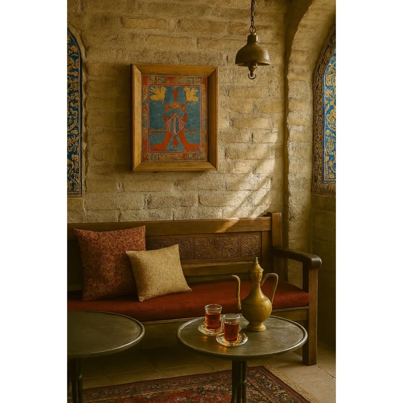 عکس شماره 2 : تابلو فرش دستباف طرح قاب گلیم مدل سلاله