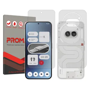 Promate Resistant model transparent screen protector suitable for Nothing Phone 2a mobile phone along with the back of the phone