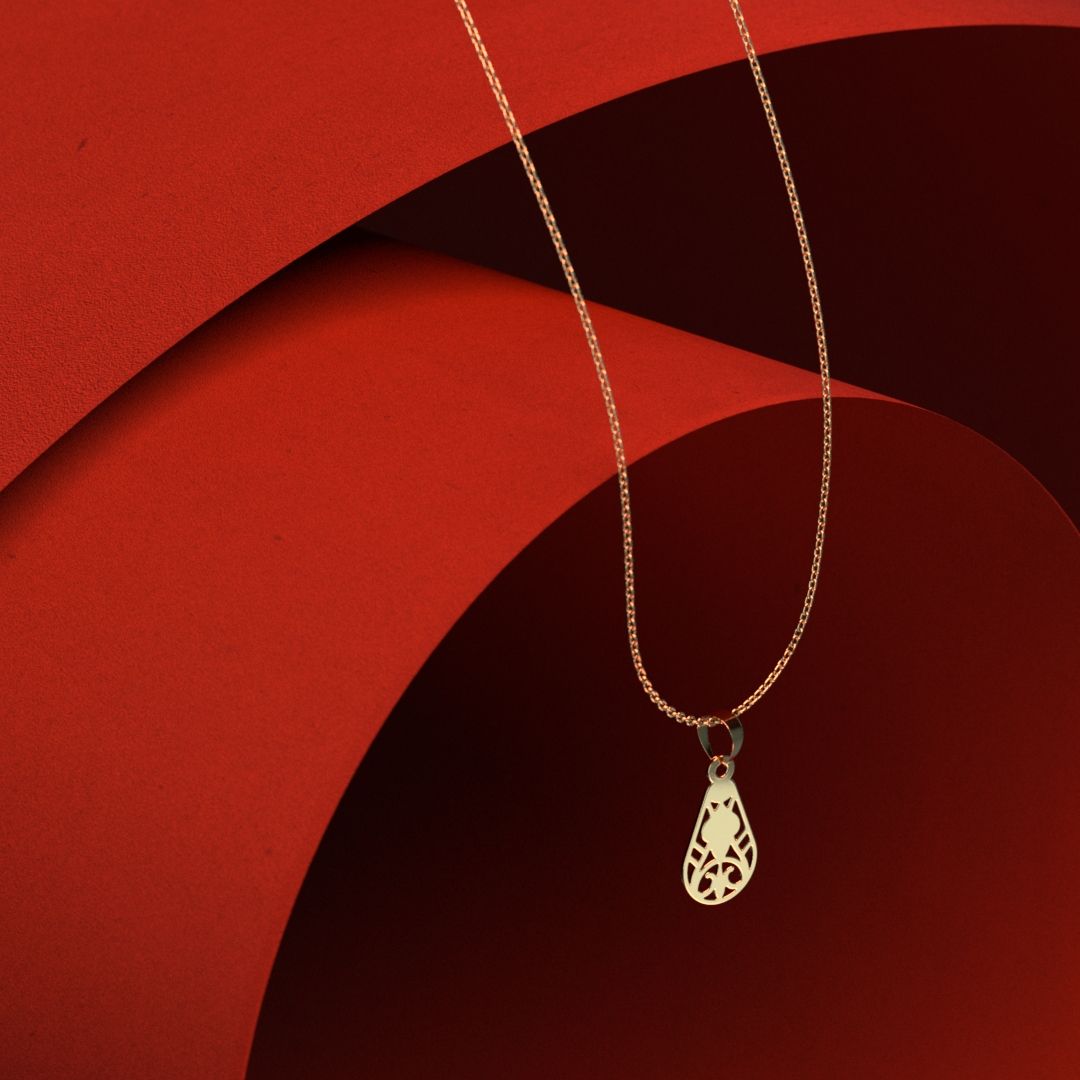 گردنبند طلا 18 عیار زنانه مدوپد مدل هندسی کد X2-1-1012 -  - 5