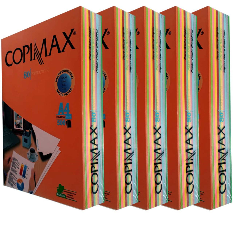 کاغذ A4 کپی مکس رنگی بسته 2500 عددی