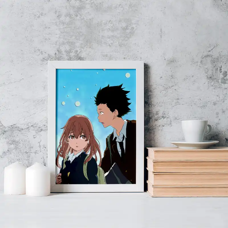 تابلو خندالو مدل شوکو نیشیمیا و شویا ایشیدا انیمه سایلنت ویس کد 15789