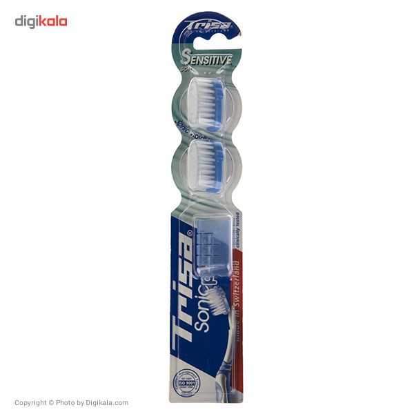 سری یدک مسواک برقی تریزا سری Sonic Power مدل Sensitive بسته 2 عددی به همراه درپوش