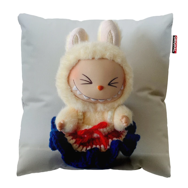 کوسن پاد آفرین مدل عروسک لبوبو کد PK401837 سایز 40*40 سانتی متر