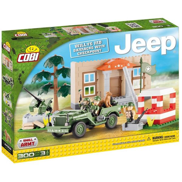 ساختنی کوبی مدل Jeep Willy MB Barracks With Checkpoint ساختنی کوبی مدل Jeep Willy MB Barracks With Checkpoint