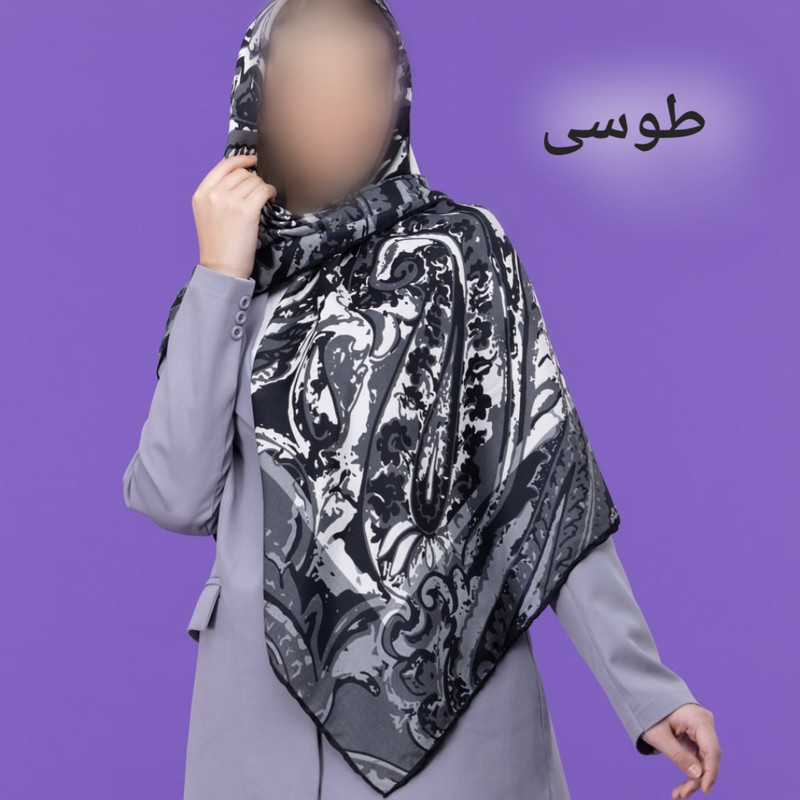روسری زنانه مدل گلبرگ نخی بهاره 7284