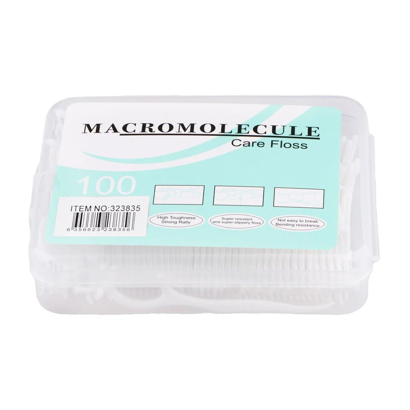 نخ دندان ماکرومولکول مدل Care Floss بسته 100 عددی