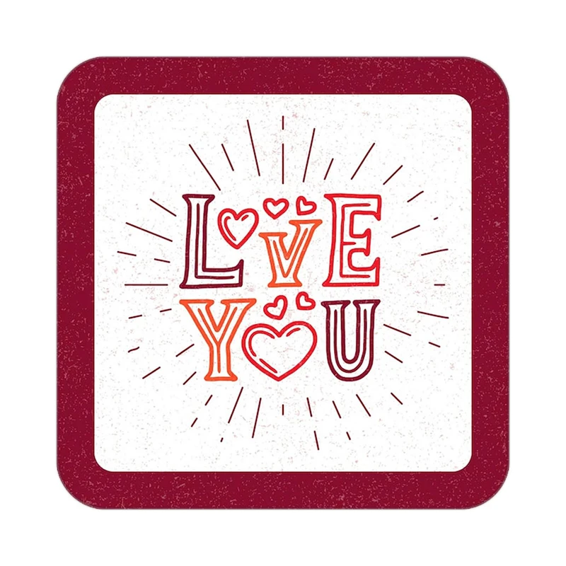 زیر لیوانی کاکتی طرح عاشقانه مدل mp41021