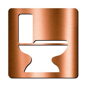 تابلو نشانگر آژنگ طرح توالت فرنگی کد ICON- F-032 