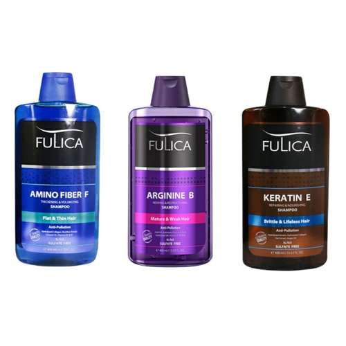 شامپو مو فولیکا مدل بدون سولفات حجم 400 میلی لیتر مجموعه 3 عددی